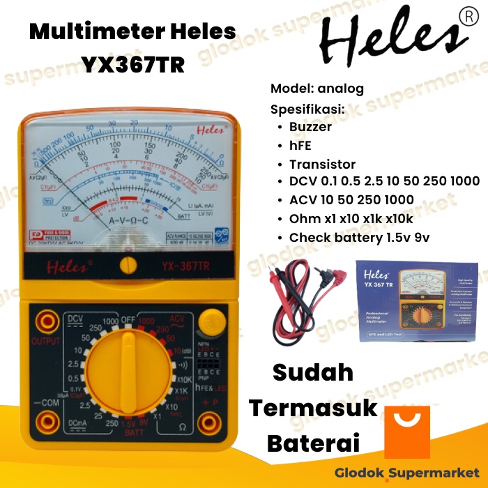 Multimeter Heles YX367TR Multitester Analog YX 367 TR Tester YX367 TR Avometer