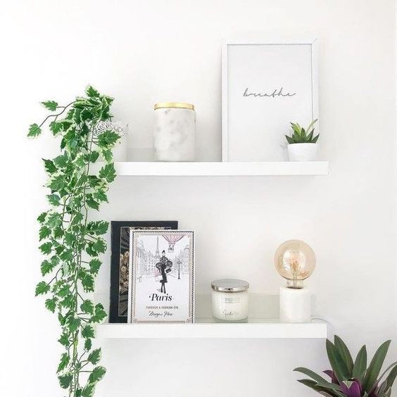 [COD] Floating Shelf / Rak Dinding Ambalan / Rak Buku Minimalis 2 Buah [40x15cm]