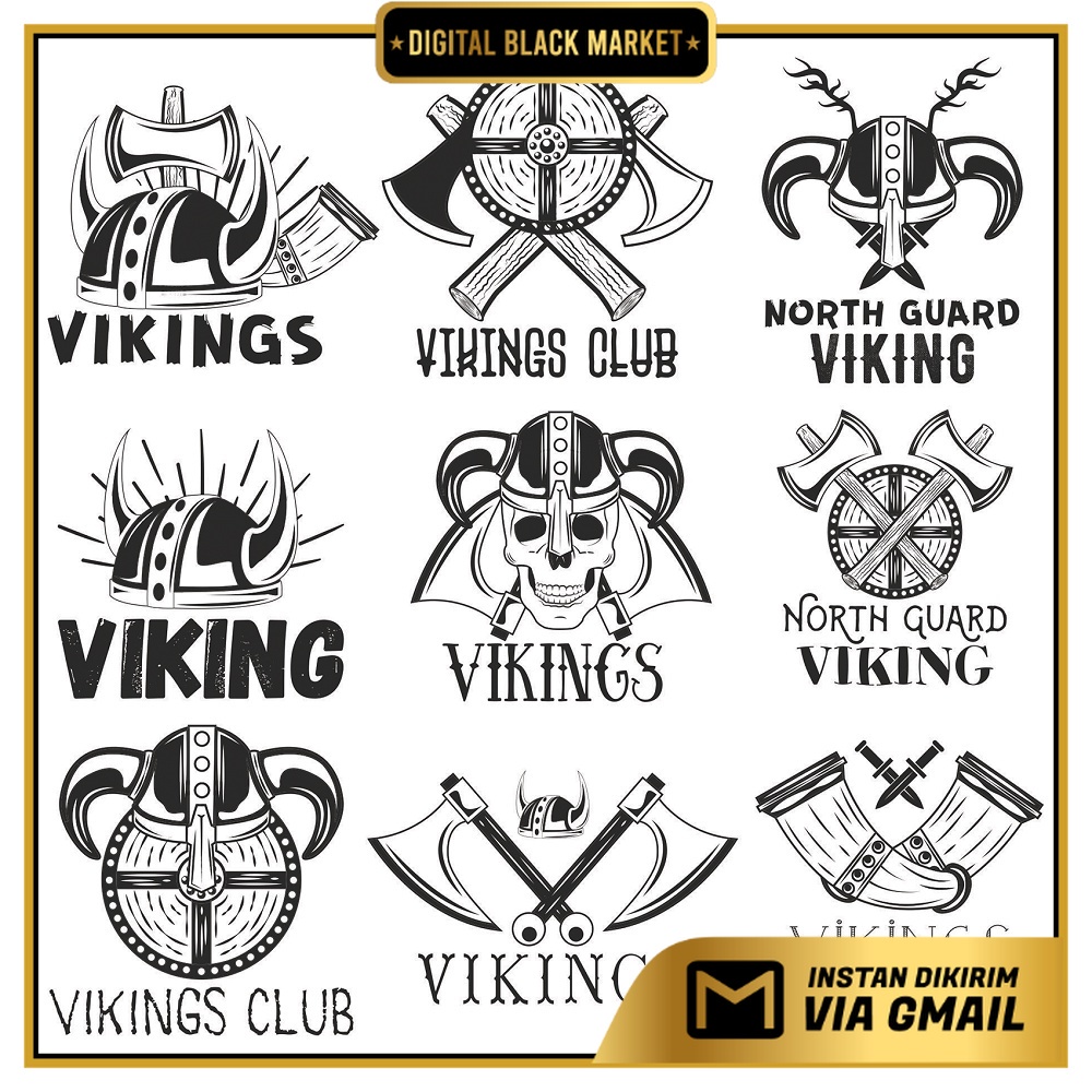 Viking Club Warior Silhouette Vector - Coreldraw