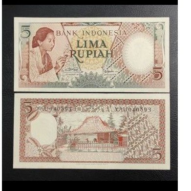 

Uang Kertas kuno Indonesia 5 Pekerja