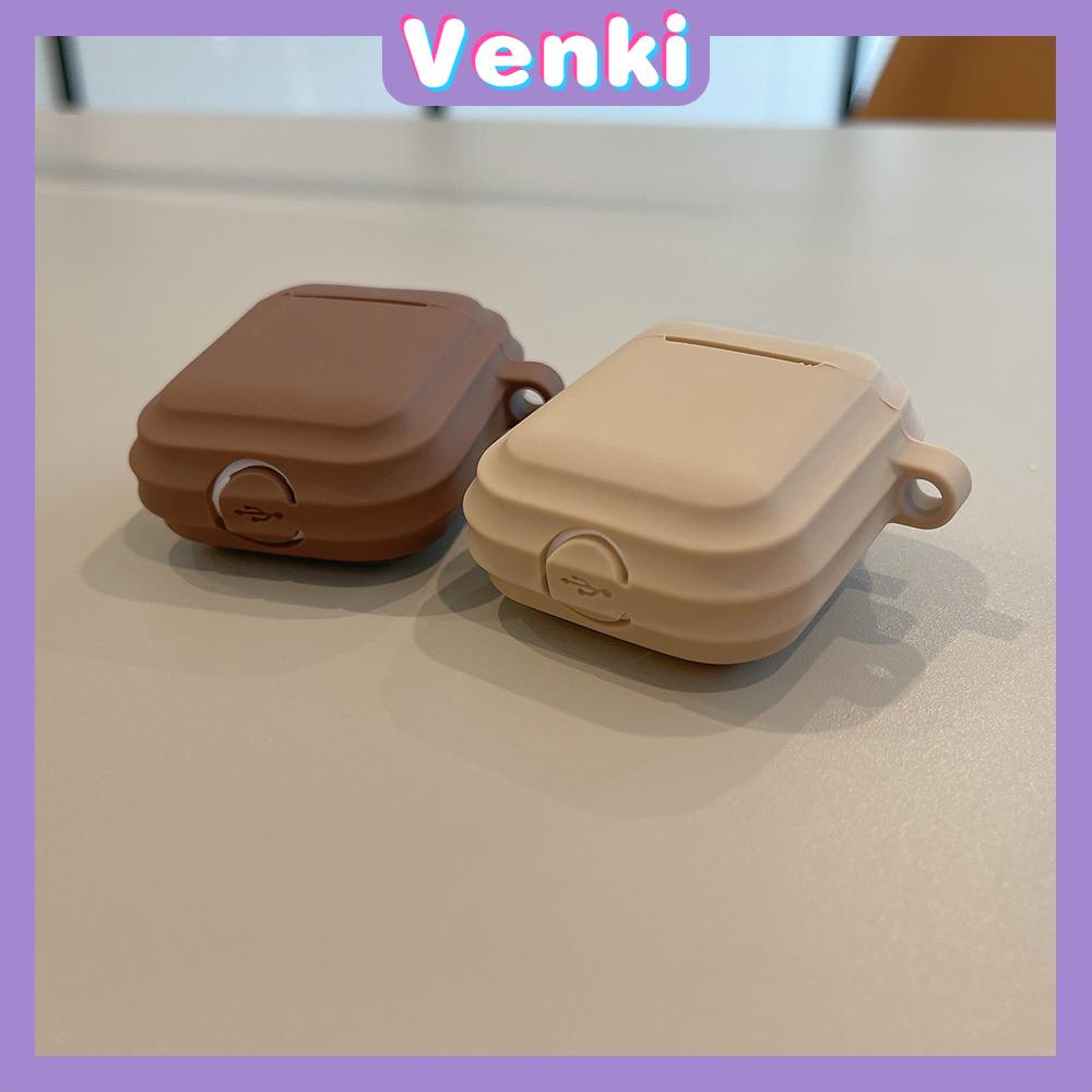 Airpods Pro Case Headphone Case Skin Feel Silicone Soft Case Shockproof Waterproof Full Coverage Brown Coffee Milk Tea Simple Style For Airpods1 Airpods2 Airpods3 Airpods Pro