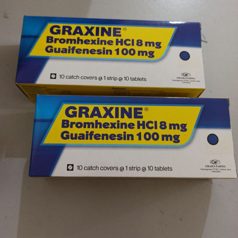 graxine bromhexine hcl 8 mg guaifenesin 100 mg obat apa