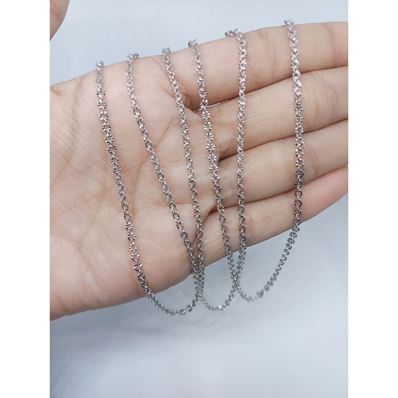 kalung rantai nori ukir/perak asli silver 925 lapis emas/perhiasan fashion