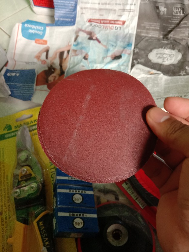 Kertas Pasir Amplas Bulat Tempel Velcro 4 Inch