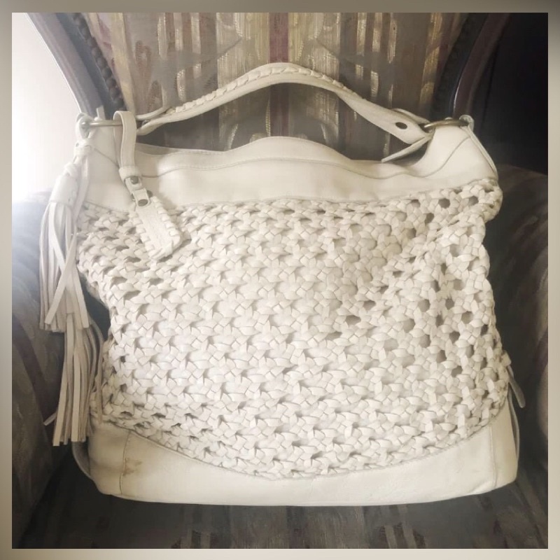 Preloved Isabella Fiore Weave Leather Hobo Bag