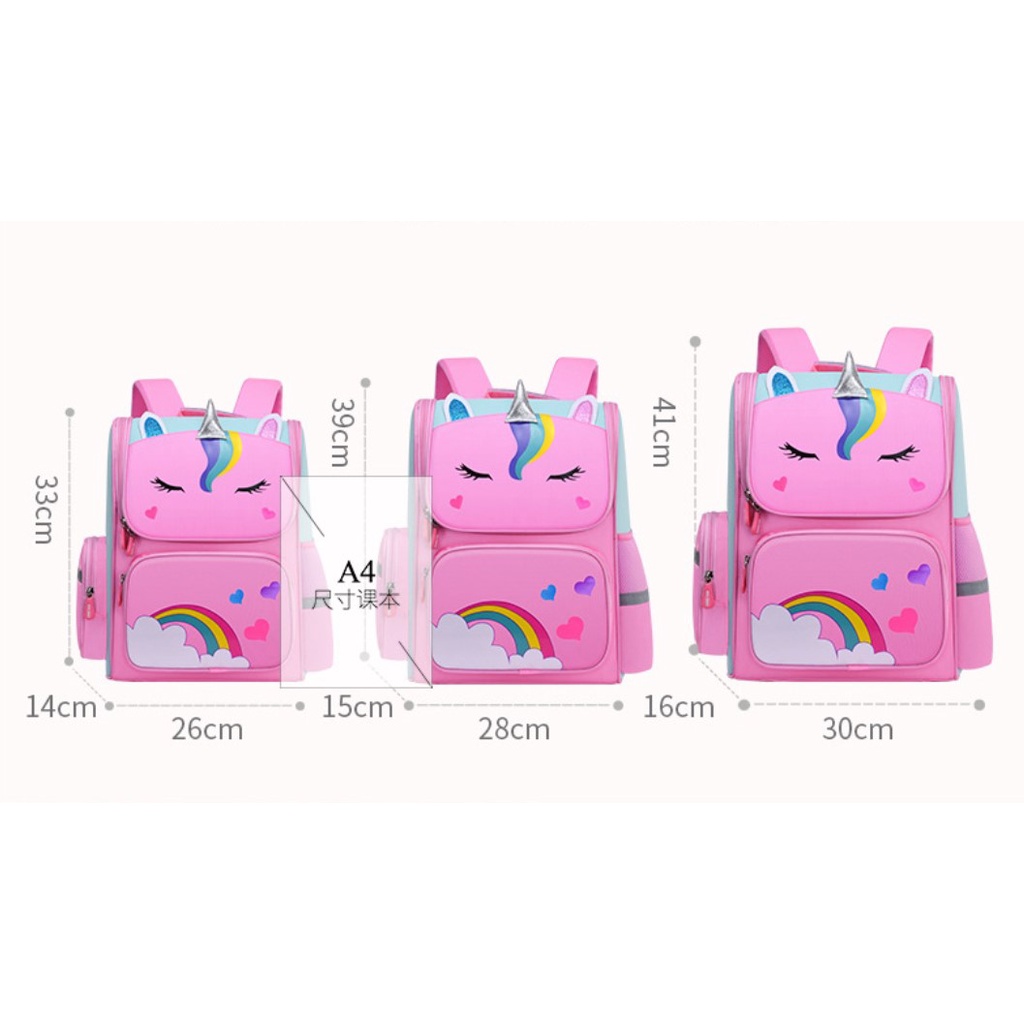 WWH13 Tas Anak Sekolah TK SD Ransel Unicorn New Impor TKM