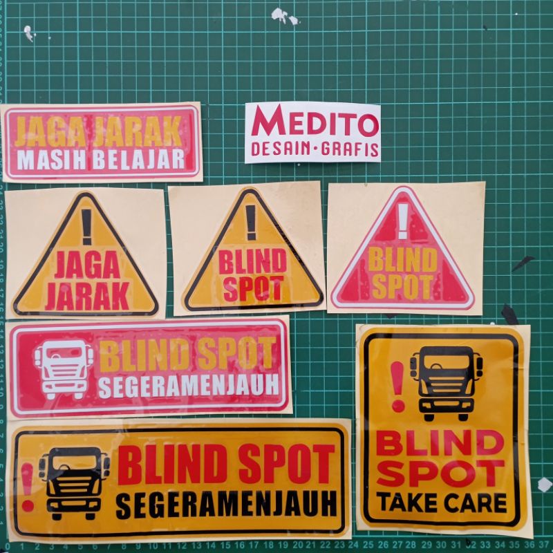 Stiker Cutting Jaga Jarak Masih Belajar / Stiker Reflectif