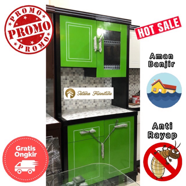 PROMO LEMARI DAPUR LEMARI SAYUR RAK  PIRING  KAYU 