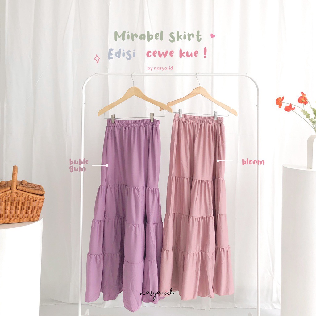 Mirabel Skirt by Nasya.id - Rok 4 susun - Rok rempel - Rok wanita premium