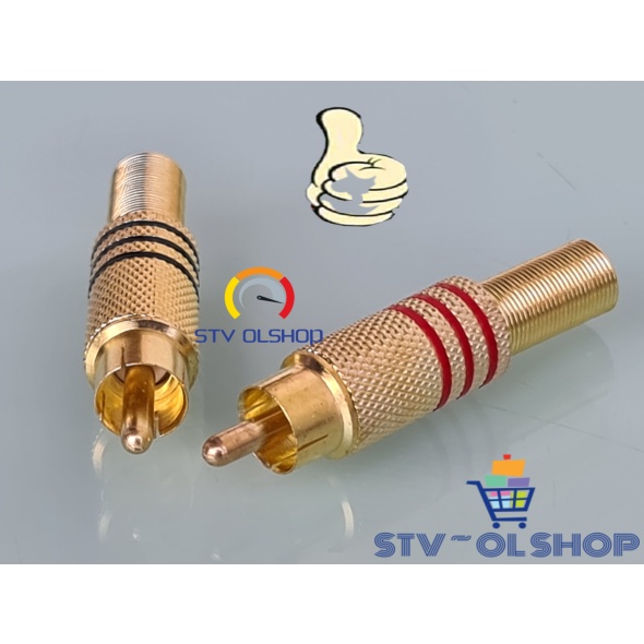 Jack RCA Gold / Jek Audio RCA Besi Gold Set