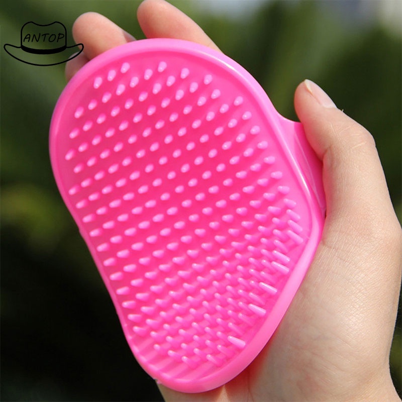 Sisi Bulu Hewan Anjing Kucing Pet Comb Brush Silicone for Bath Dog Cat ANTOP