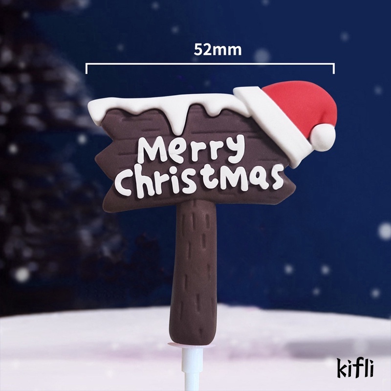 Kue Natal Dekorasi, Cupcakes Santa Claus, Snowman Fawn, Sisipkan Perlengkapan, Dekorasi Pesta