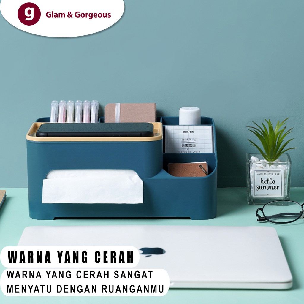 Kotak Tissue Unik Serbaguna Box Storage Plastik Decorative KT003