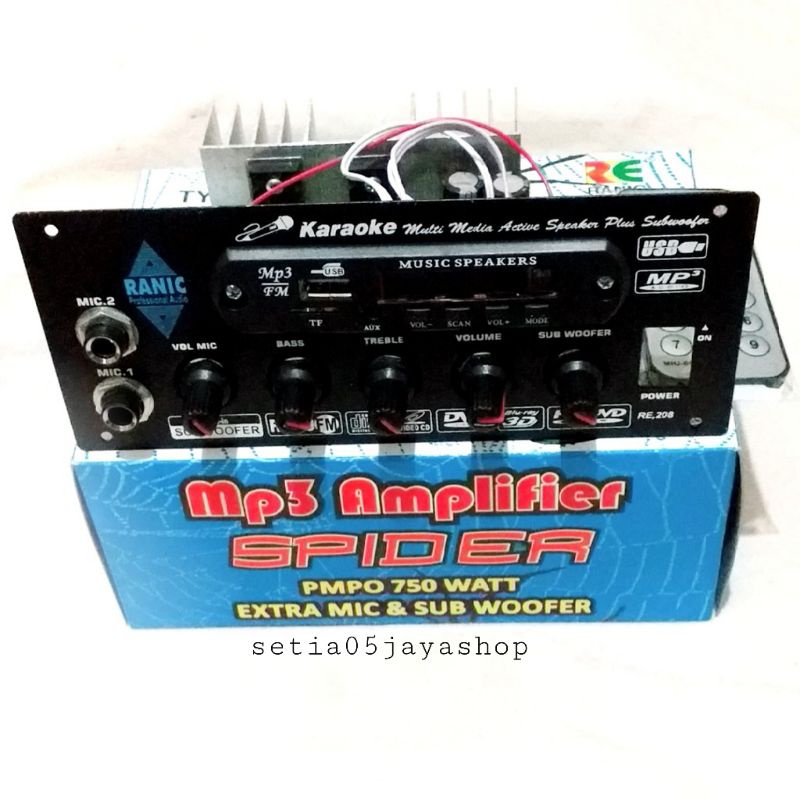 Jual Kit Power Amplifier Aktif Speaker Karaoke Mono Mic Subwofer Plus ...