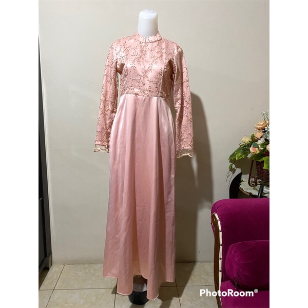 Preloved kebaya muslim warna peach