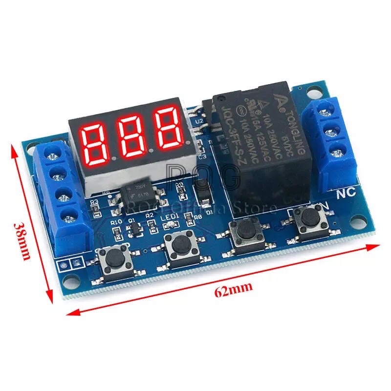 Timer Off DC 6-30V Micro USB 5V Delay Kontrol Relay 6V 9V 12V 24V