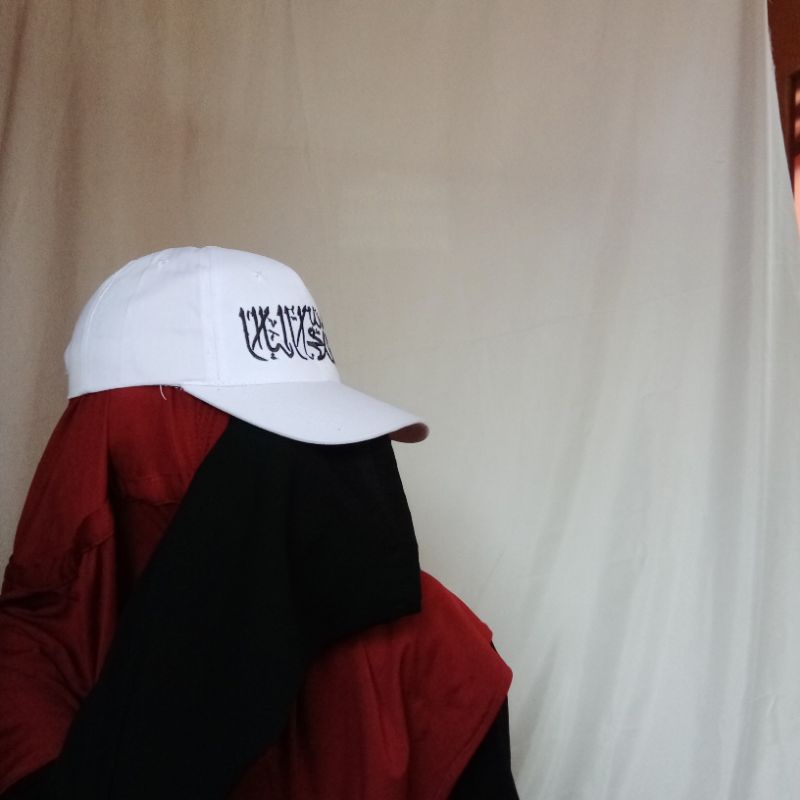 topi tauhid [ar_rifa_syari] /topi muslimah/topi muslimah/topi arab/topi tulisan Arab/fashion cowo
