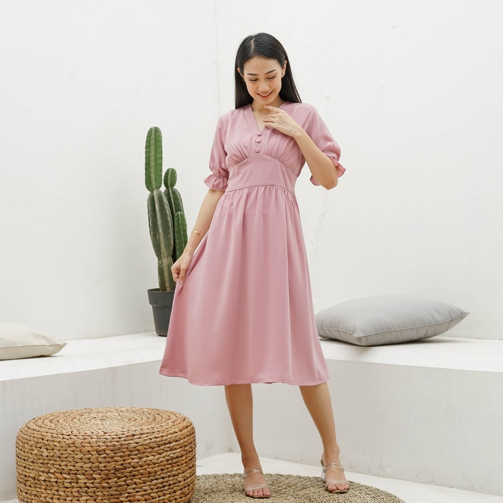 Yeji Dress Casual Terusan Formal Baju Kondangan Kekinian