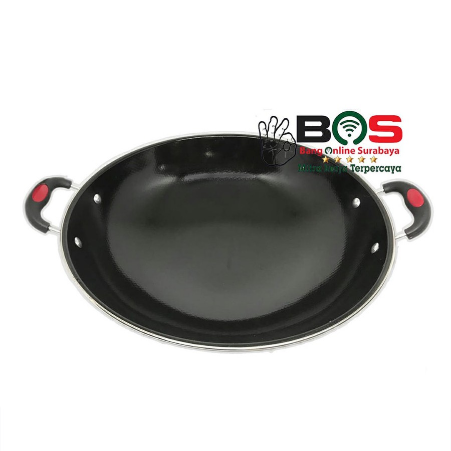 Wajan Enamel 34 CM Wok Wajan Kuping Enamel 34 CM