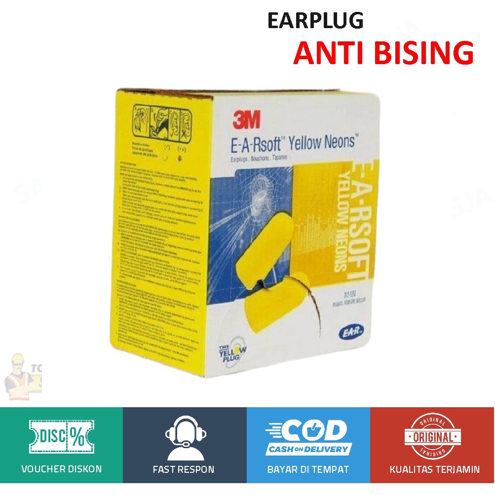 EARPLUG 3M EARPLUGS PENYUMBAT TELINGA ANTI BISING