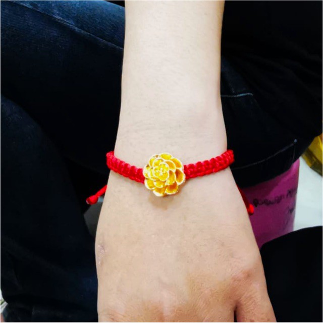 Terbaru Gelang tali merah mawar rajut asik