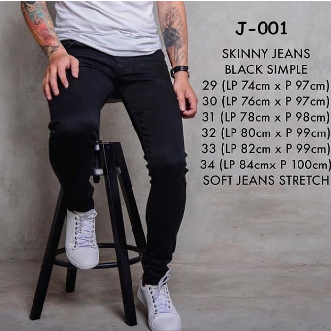 

J001 Skinny Jeans Black Simple