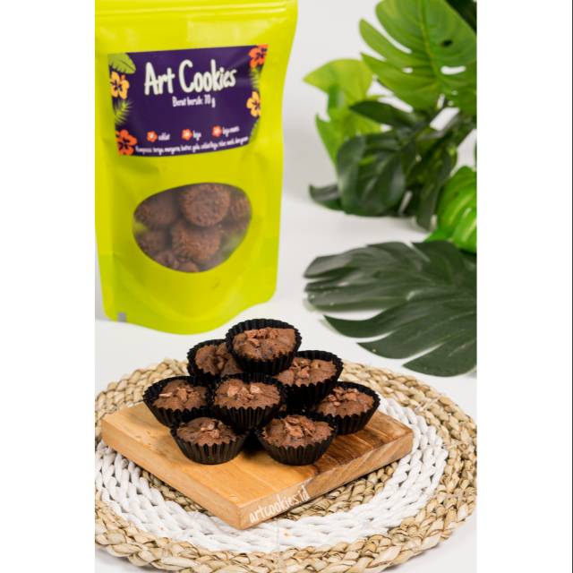 

Kue Kering Coklat Renyah | Art Cookies | Dark Chocolate | Crispy Butter Cup Cookies | 70 gr