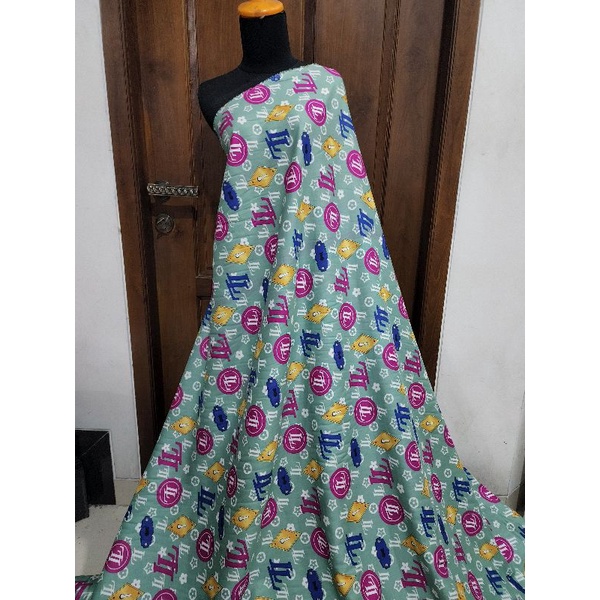 Kain Rayon Viscose LL Hijau Wardah/Hijau Tosca (0,9m)