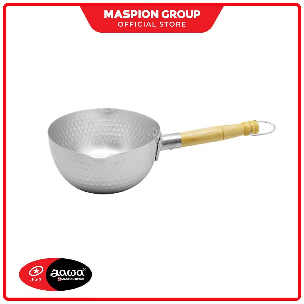 Maspion Panci Rebus Yukihira  Indomie 16 cm  Panci Susu Gagang Kayu Aluminium 16cm