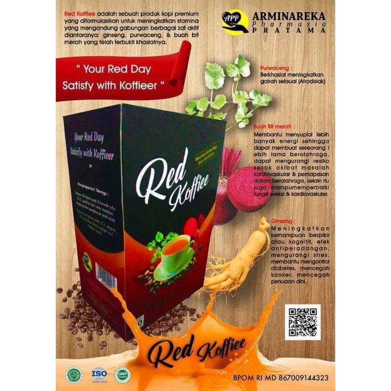Red Koffie/Kopi Kesehatan/Kopi Program hamil/Kopi Armina daily Arminareka Pharmacy