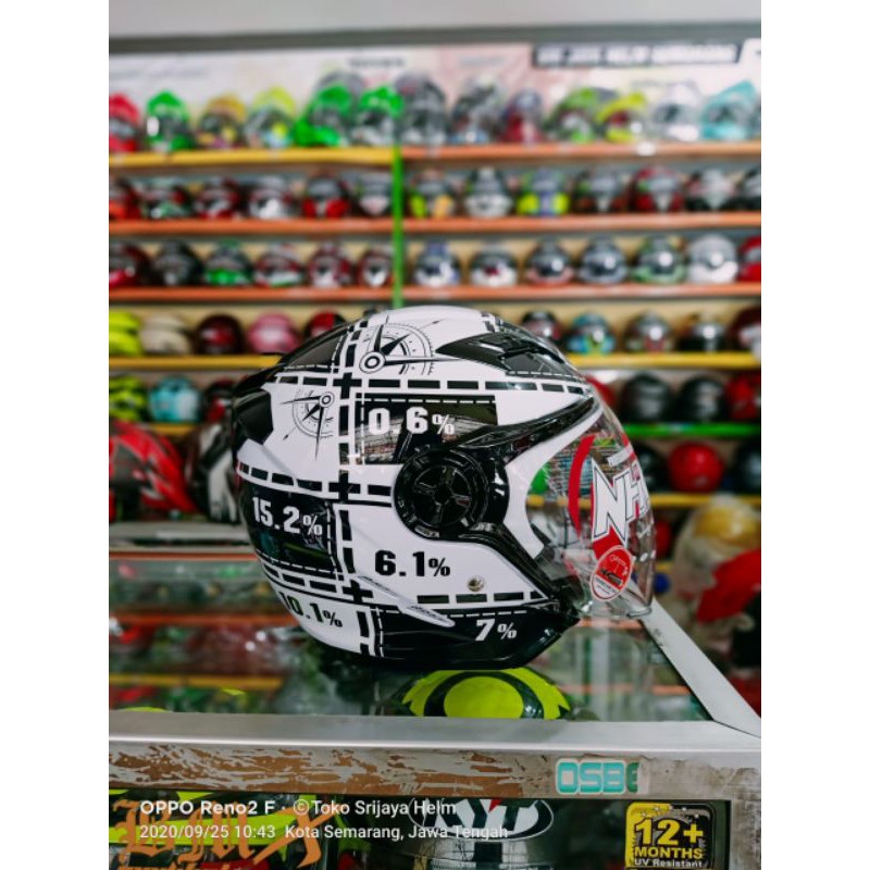 HELM NHK GLADIATOR  DRC WHITE DOBEL VISOR