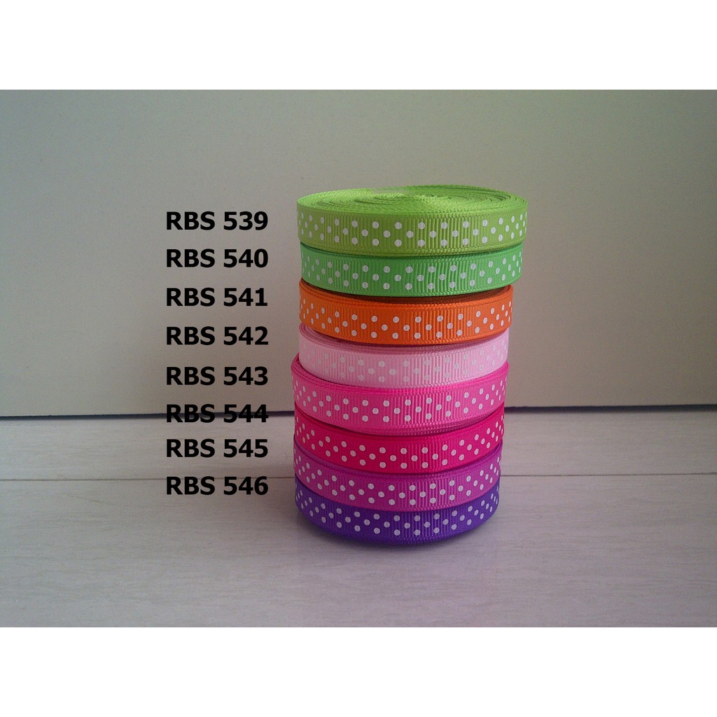 

[10 YARD] PITA GROSGRAIN MOTIF POLKADOT SALE RBS 539,540,541,542,543,544,545,546