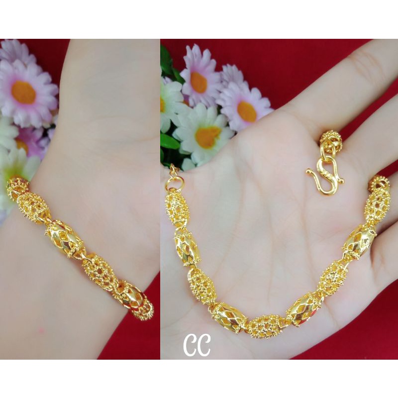 Gelang tangan wanita emas muda kadar 35%