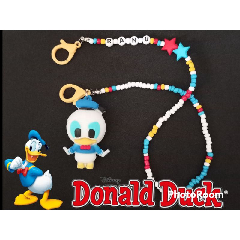 kalung masker anak tema Donald duck ada bandulnya/boneka bisa request nama