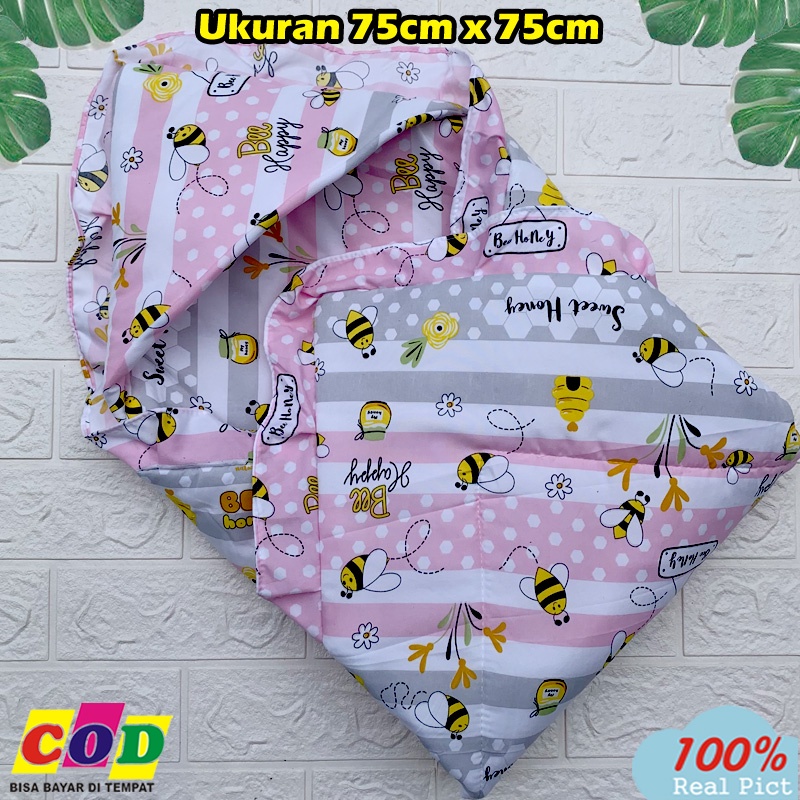 Ana Baby - Selimut Bayi Badcover Bayi Kualitas Premium Ukuran 75cm x75cm Topi Hoodye