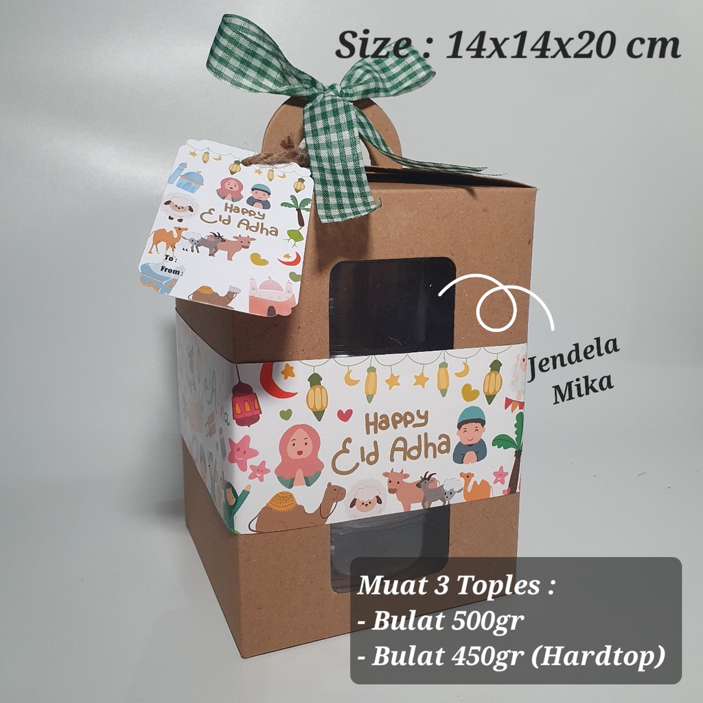 

Dus Box Hampers Cookies Kue Kering Lebaran Idul Fitri Ramadhan Muat Toples Bulat 250gr 500gt Edisi Kartun Unik Lucu Eid Mubarak