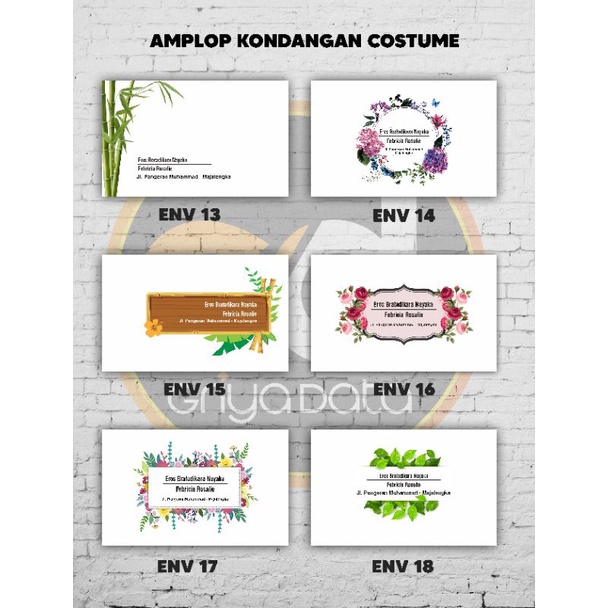 Amplop Kondangan/Amplop Custom Nama/Amplop Kecil (7x10cm)