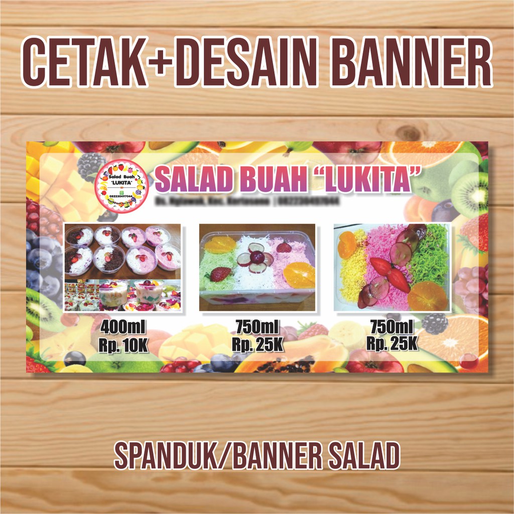 Contoh Desain Banner Salad Buah Gambar Contoh Banners