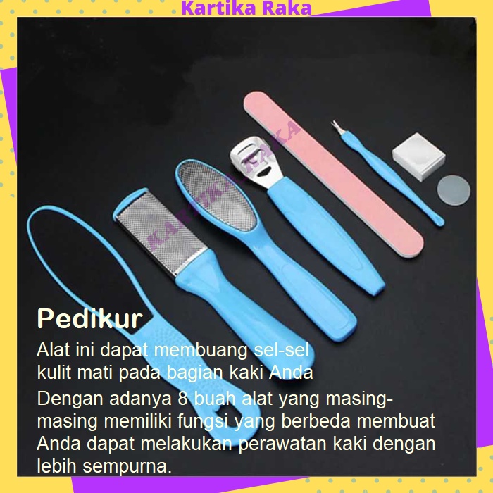 KR Penghalus Tumit Kaki Pecah 8 In 1 Alat Perawatan Kaki Pecah dan Kering Agar Mulus Pedicure Foot Care