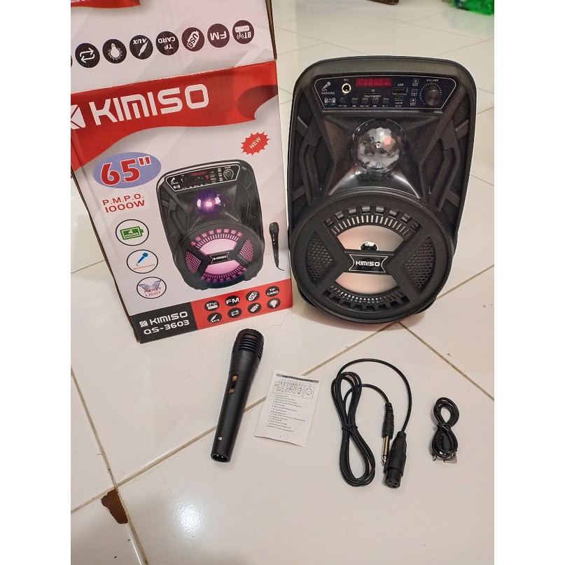 [SUPER BASS] SPEAKER BLUETOOTH UKURAN BESAR 6,5 INCH SUPER BASS / SPEAKER BLUETOOTH KIMISO 6,5INCH