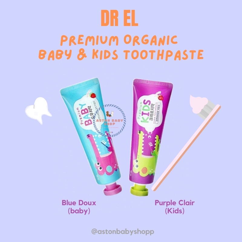 Dr. El Premium Baby &amp; Kids Toothpaste Dr El Toothpaste Pasta gigi korea