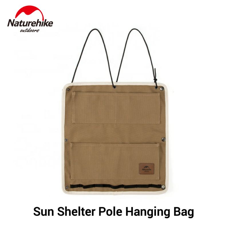 SUN SHELTER POLE HANGING BAG CANVAS NATUREHIKE NH20PJ126 TAS KANTONG PENYIMPANAN MULTIGUNA PERALATAN