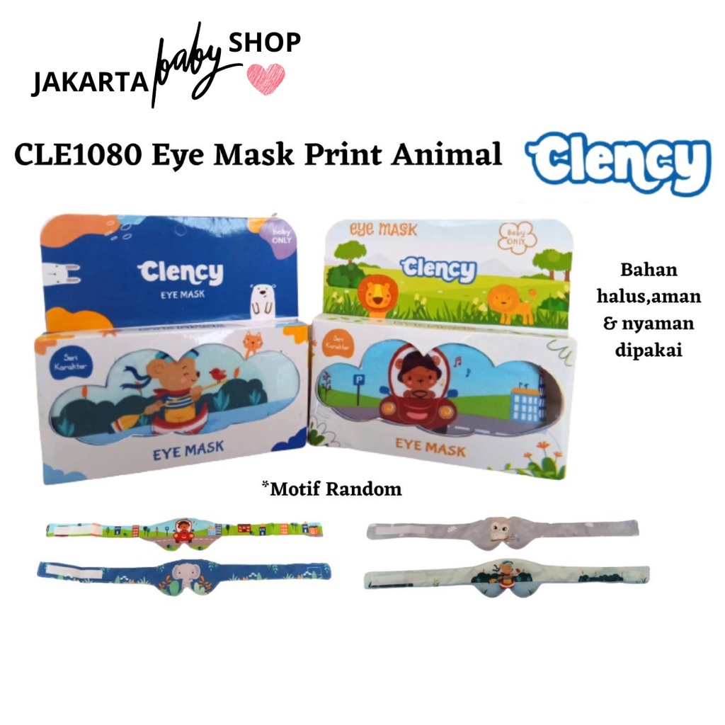 EYE MASK PRINT ANIMAL CLENCY / KACA MATA BERJEMUR BAYI CLENCY CLE1080