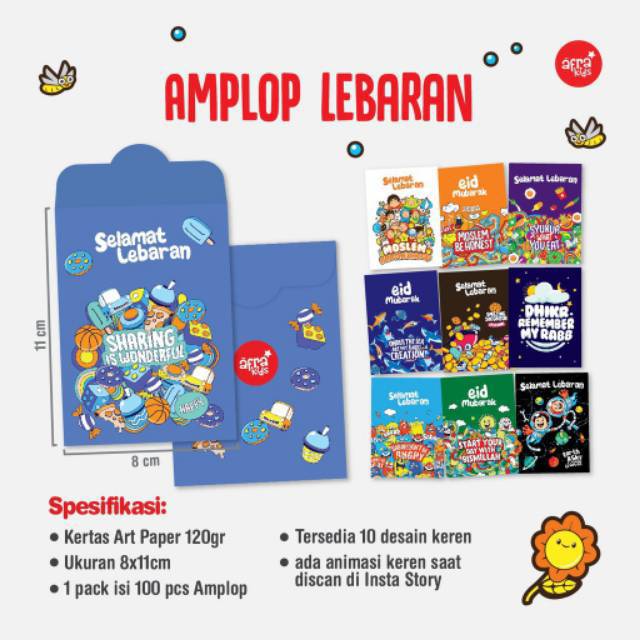 

Amplop Lebaran Afrakids (4D)