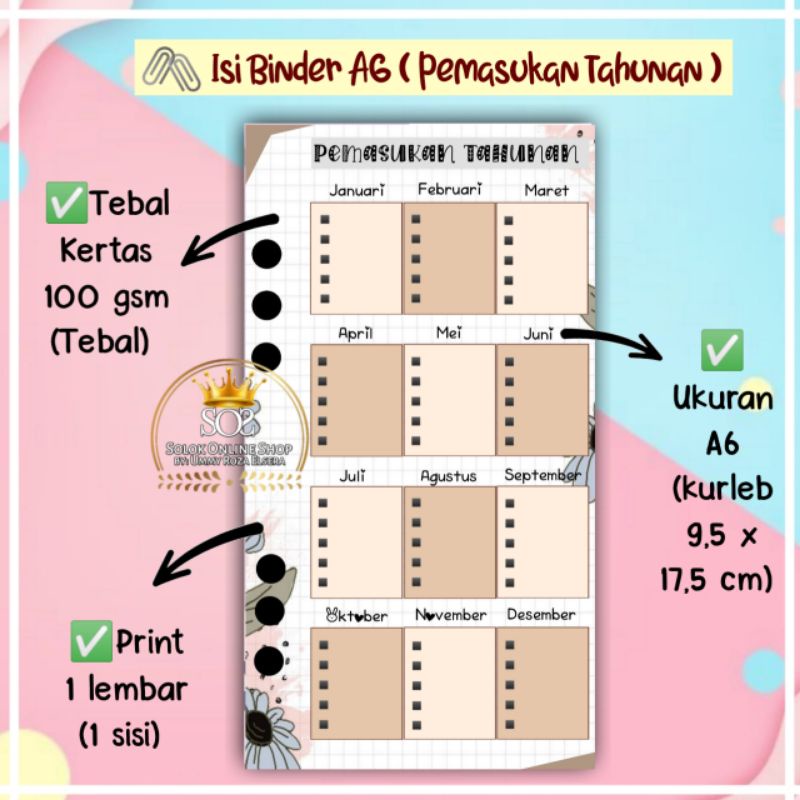 

Income Tahunan | Kertas Binder A6