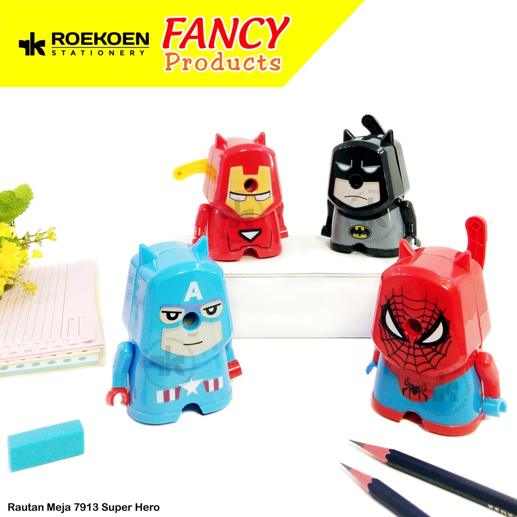 

Tanpa Merk Rautan Meja Fancy Superhero 7913