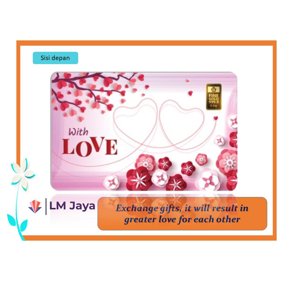 Antam Gift Series With Love 0.5 gr Gift Series Love Antam Gift Series 0.5 gr LM Antam 0.5 gram