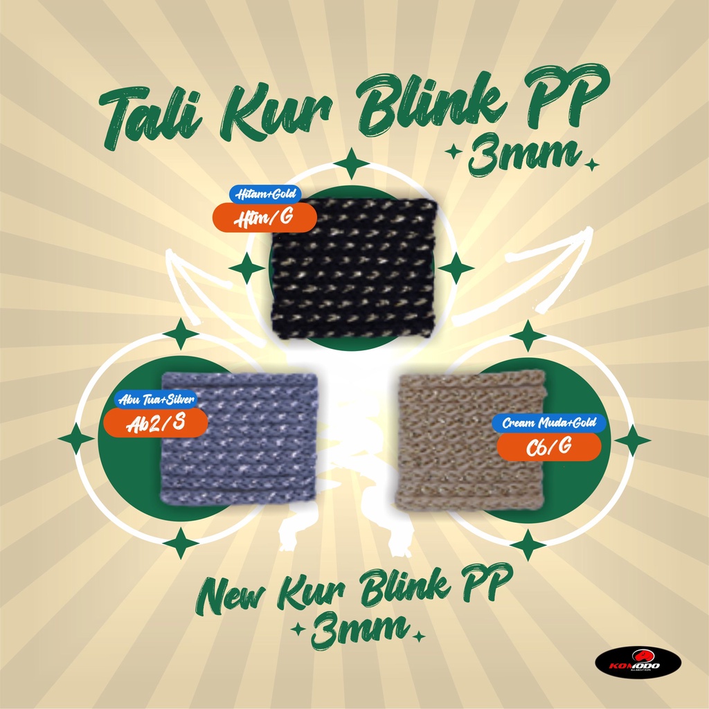 Tali Kur Blink PP 3mm (24m) Generasi Baru/Newkor Blink PP 3mm/60 gram
