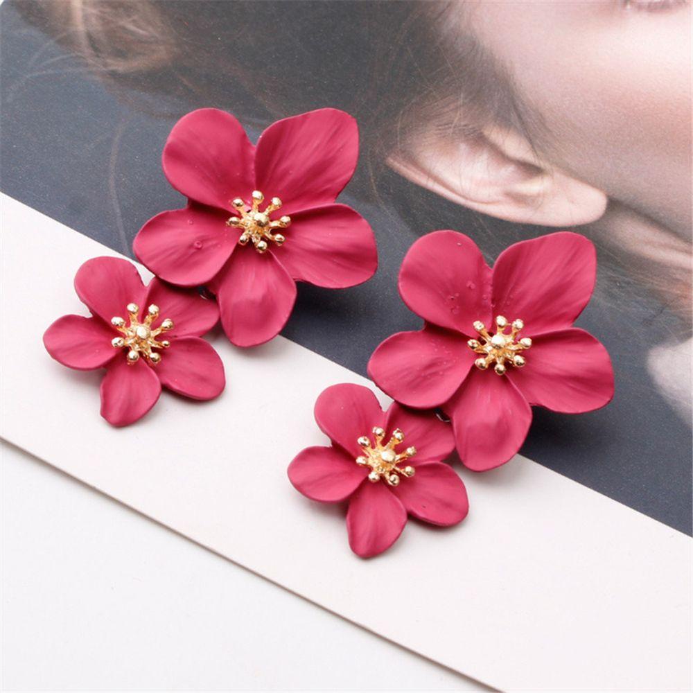 Anting Nanas Multi-layer Sense Earrings Wanita Trendi Desain Sederhana Aksesoris Telinga Berlian Berlian Imitasi Stud