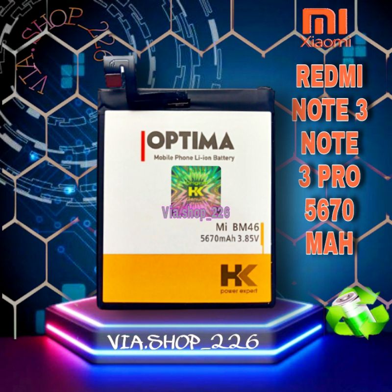 BM 46 BM46 BATERAI XIAOMI NOTE 3 REDMI NOTE 3PRO DOUBLE POWER ORIGINAL HK BATTERY BATRE NOTE3 3 PRO 